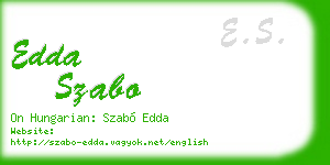 edda szabo business card